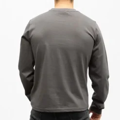 HELVETICA Tee shirt manche longue monaco Homme GRIS FONCE Outlet