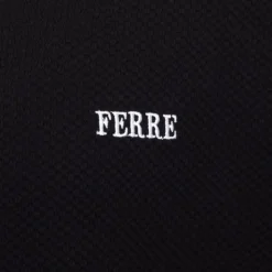 GIANFRANCO FERRE Tee shirt manches courtes col V texturé avec logo Homme NOIR