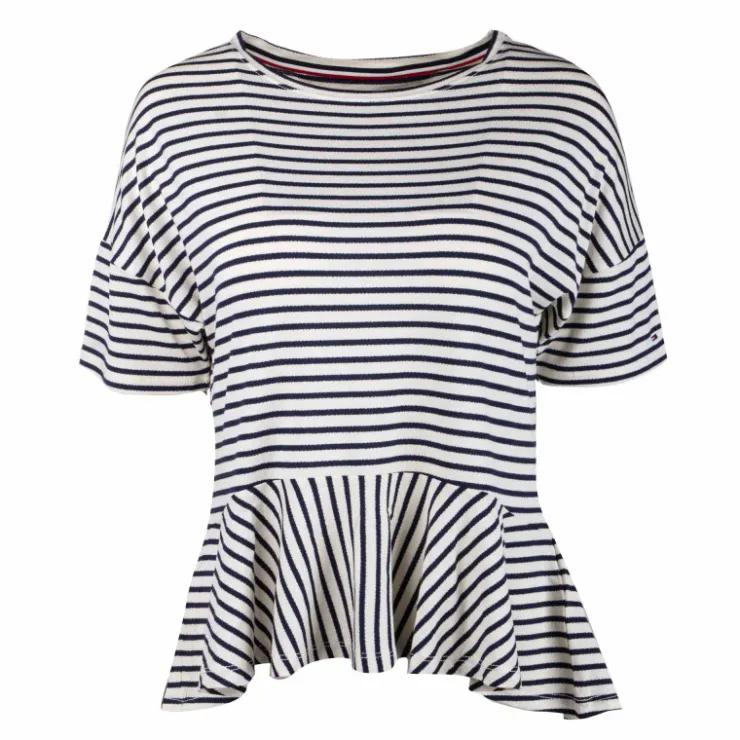 TOMMY HILFIGER Tee shirt manches courtes Femme BLEU FONCE Clearance