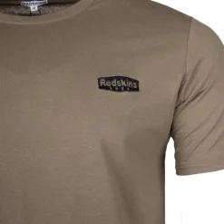 REDSKINS Tee shirt manches courtes col rond coton doux 1984 floqué raoul Homme KAKI New