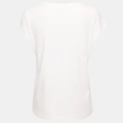 ONLY Tee shirt manches courtes col V bouche coeur brodé onlamber Femme BLANC Clearance