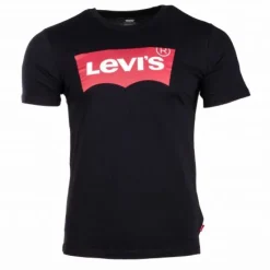LEVI'S Tee shirt manches courtes 100% coton Homme NOIR Clearance