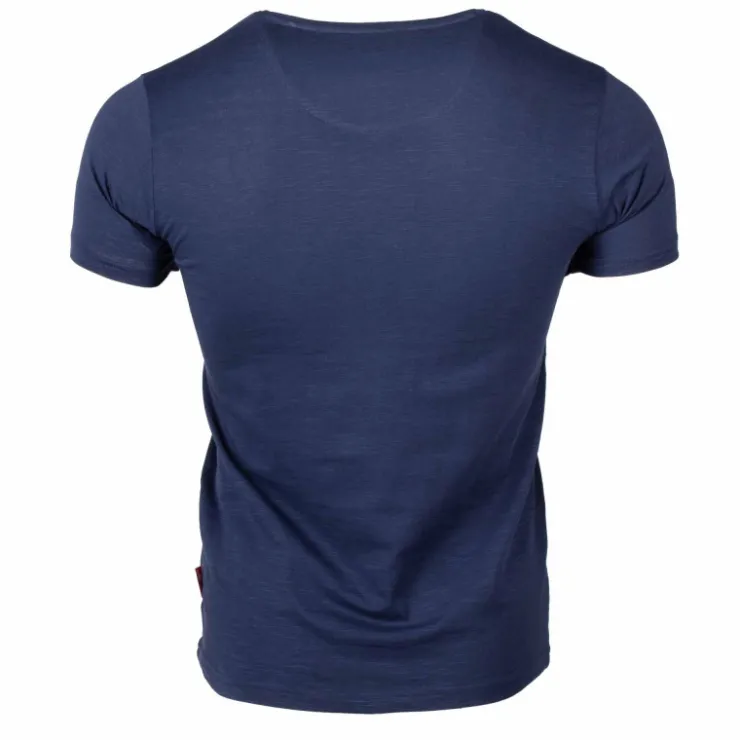 BLAGGIO Tee shirt manches courtes imprime coton doux Capitaine maxwell assor 24 Homme BLEU FONCE Hot