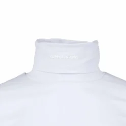 CALVIN KLEIN Tee shirt manches longues col roulé logo 95% coton Femme BLEU CLAIR Hot