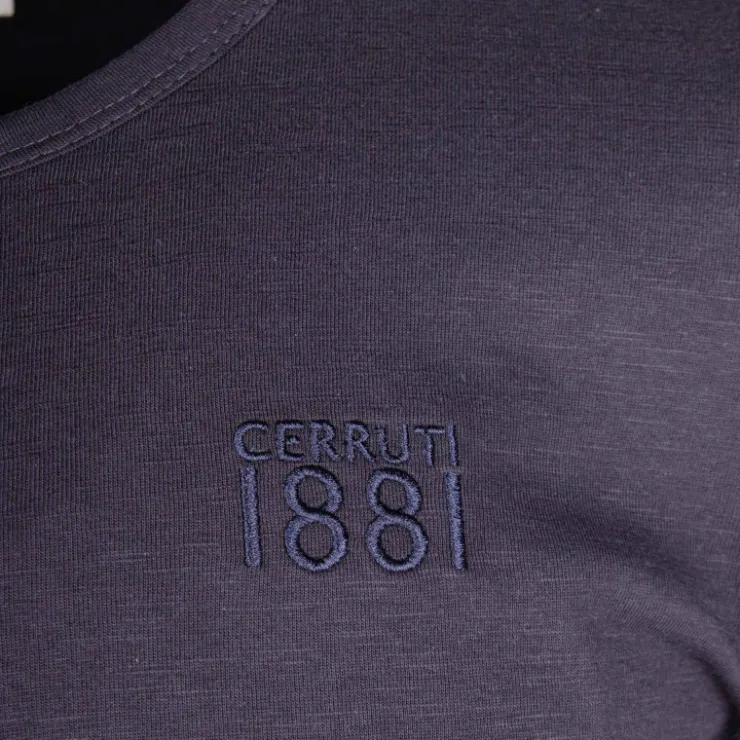 CERRUTI Tee shirt mc col t faido 18352 Homme BLEU FONCE Best