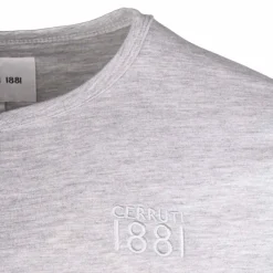 CERRUTI Tee shirt mc col t faido 18352 Homme GRIS CLAIR New