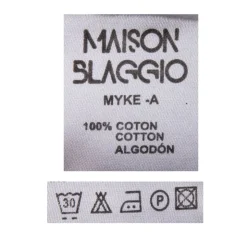 BLAGGIO Tee shirt mc col v slub 100 % coton assor 24 myke-a Homme BLEU FONCE Online