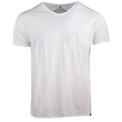 BLAGGIO Tee shirt mc col v slub 100 % coton assor 24 myke-a Homme BLANC