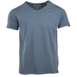 BLAGGIO Tee shirt mc col v slub 100 % coton assor 24 myke-a Homme BLEU PETROLE Online