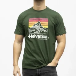 HELVETICA Tee shirt monaco coton Homme VERT FONCE Hot