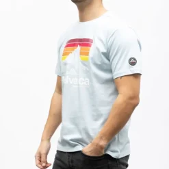 HELVETICA Tee shirt monaco coton Homme BLEU CLAIR