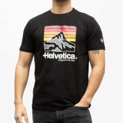 HELVETICA Tee shirt monaco coton Homme NOIR