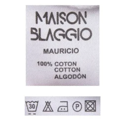 BLAGGIO Tee shirt motif marinière manches courtes mauricio Homme BLANC Sale