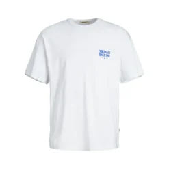 JACK & JONES Tee shirt mykonos imprimé perroquet coton Homme BLANC Hot