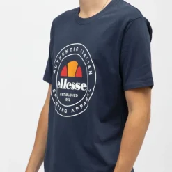 ELLESSE Tee shirt navy coton avec grand logo Homme BLEU FONCE Online