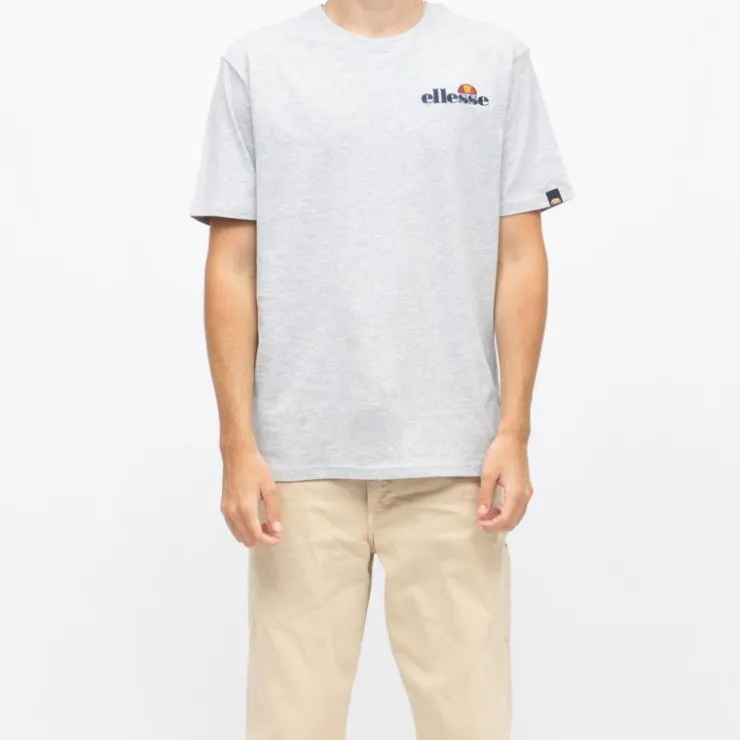 ELLESSE Tee shirt noir col rond regular logo brodé Homme GRIS CLAIR Hot