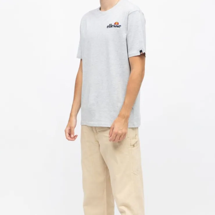 ELLESSE Tee shirt noir col rond regular logo brodé Homme GRIS CLAIR Hot