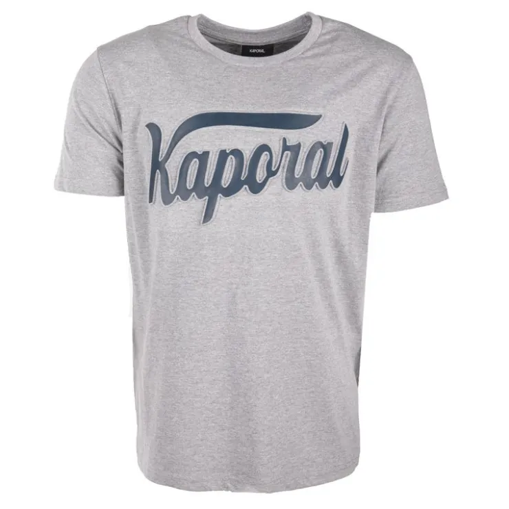 KAPORAL Tee shirt otto logo poitrine en relief Homme GRIS CLAIR