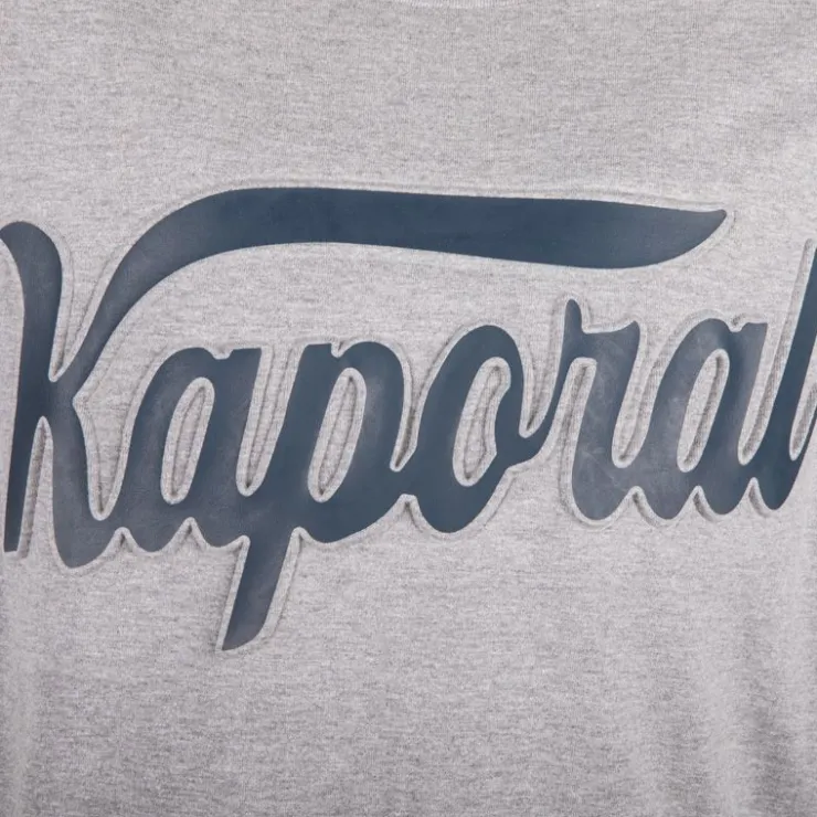 KAPORAL Tee shirt otto logo poitrine en relief Homme GRIS CLAIR
