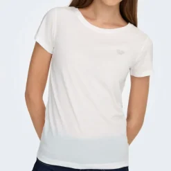 JDY Tee shirt paris cloud dancer studio coeur à strass motive Femme BLANC Online