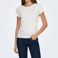 JDY Tee shirt paris cloud dancer studio coeur à strass motive Femme BLANC Online