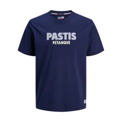 JACK & JONES Tee shirt Pastis Petanque La Boulisterie Homme BLEU FONCE Best