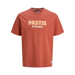 JACK & JONES Tee shirt Pastis Petanque La Boulisterie Homme ORANGE Discount