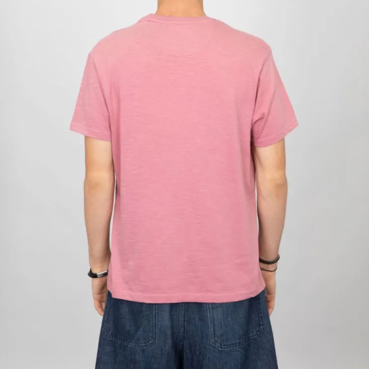 VON DUTCH Tee shirt estival coton chiné imprimé logo Homme ROSE Sale