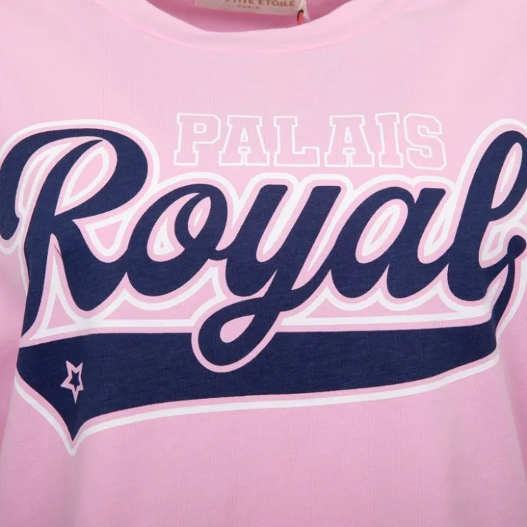 LA PETITE ETOILE Tee shirt Royal en coton Femme ROSE Sale