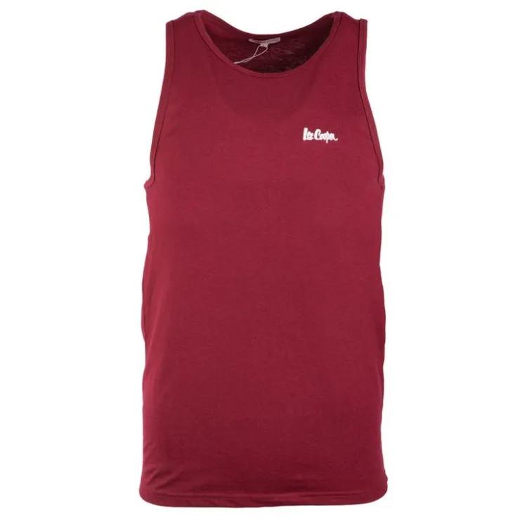 LEE COOPER Tee shirt sans manches uni Homme BORDEAUX