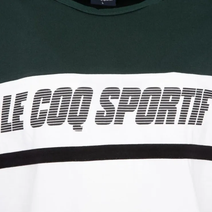 LE COQ SPORTIF Tee shirt Scarab bicolore Homme VERT FONCE Hot