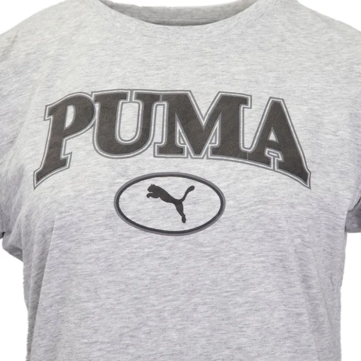PUMA Tee shirt squad coton chiné Femme GRIS Discount