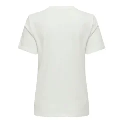 ONLY Tee shirt stella imprimé motif léopard Femme BLANC