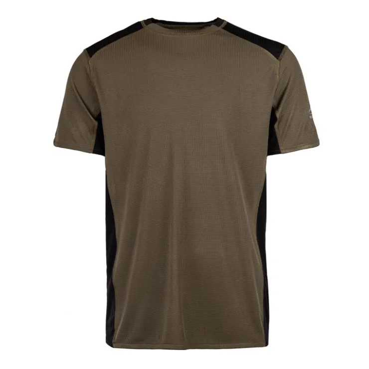 BEST MOUNTAIN Tee shirt technique bi-couleur Homme KAKI