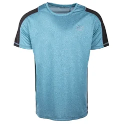 BEST MOUNTAIN Tee shirt technique insertions contrastantes Homme BLEU PETROLE Hot