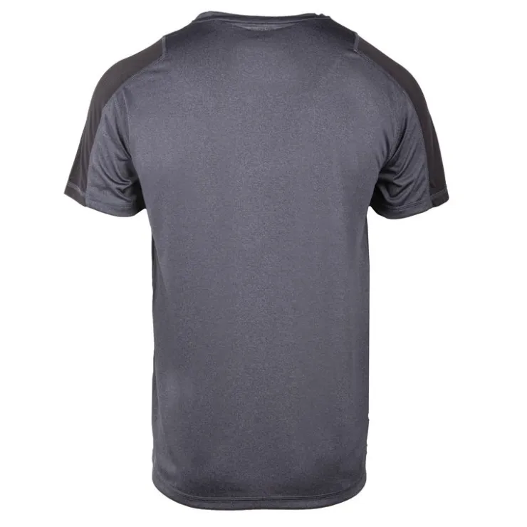 BEST MOUNTAIN Tee shirt technique insertions contrastantes Homme GRIS FONCE