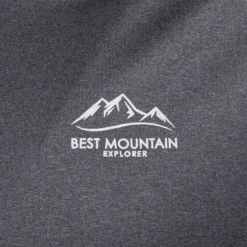 BEST MOUNTAIN Tee shirt technique insertions contrastantes Homme GRIS FONCE