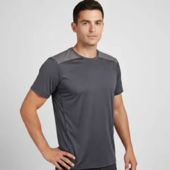 BEST MOUNTAIN Tee shirt technique uni Homme GRIS FONCE New