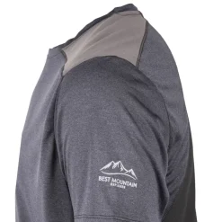 BEST MOUNTAIN Tee shirt technique uni Homme GRIS FONCE New