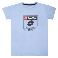 LOTTO Tee shirt tissu chiné imprimé logo blason Enfant BLEU CLAIR Sale