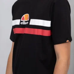 ELLESSE Tee shirt uni avec double bande manches courtes Homme NOIR Discount
