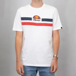 ELLESSE Tee shirt uni avec double bande manches courtes Homme BLANC Hot