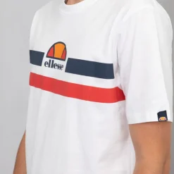 ELLESSE Tee shirt uni avec double bande manches courtes Homme BLANC Hot