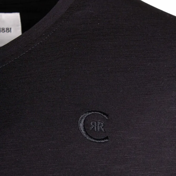 CERRUTI Tee shirt uni col V Aquarossa Homme NOIR Best