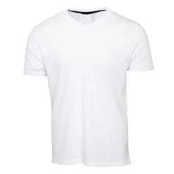 PIERRE CARDIN Tee shirt uni col v chiné Homme BLANC Sale
