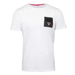 GEORGES RECH Tee shirt uni coton avec carré coloré Homme BLANC Sale