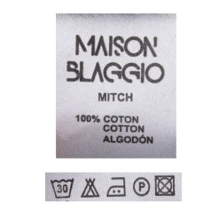 BLAGGIO Tee shirt uni délavé col V Homme BLEU CLAIR Clearance