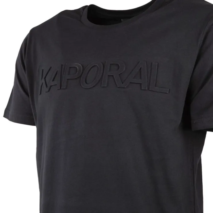KAPORAL Tee shirt uni en coton ulric Homme NOIR Outlet
