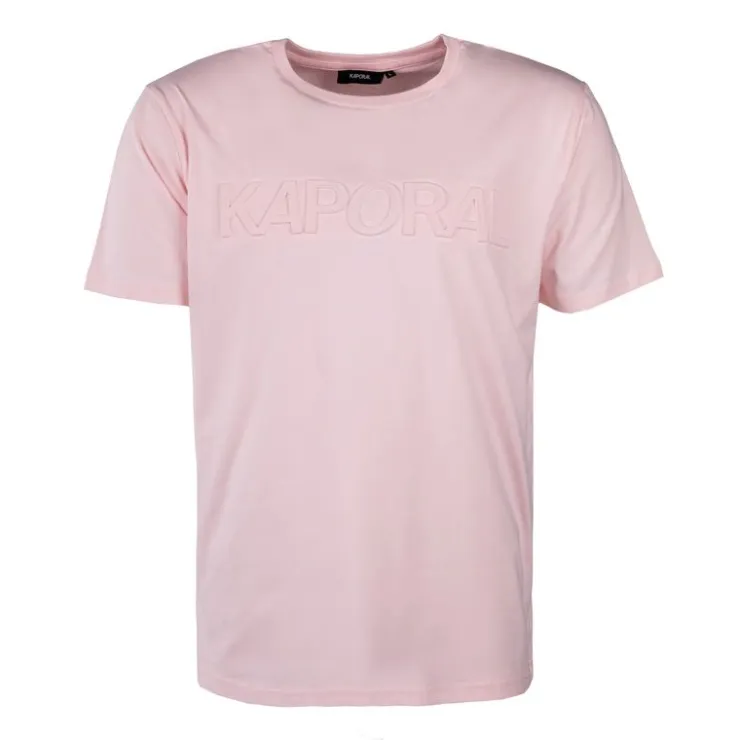 KAPORAL Tee shirt uni en coton ulric Homme ROSE CLAIR Online