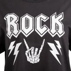 DEELUXE 74 Tee shirt uni imprimé Rock Femme GRIS FONCE Best